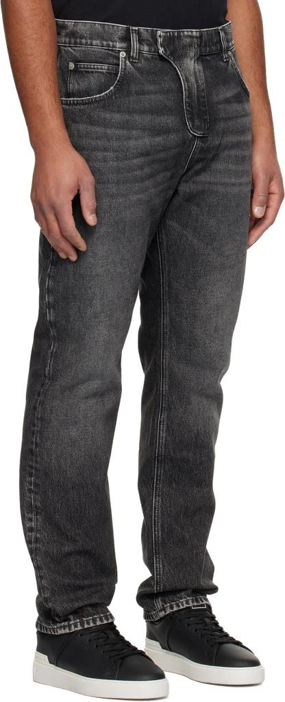 Balmain Black Regular-Fit Denim Jeans 2