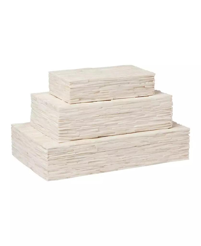 Global Views Chiseled Bone Storage Box Small
