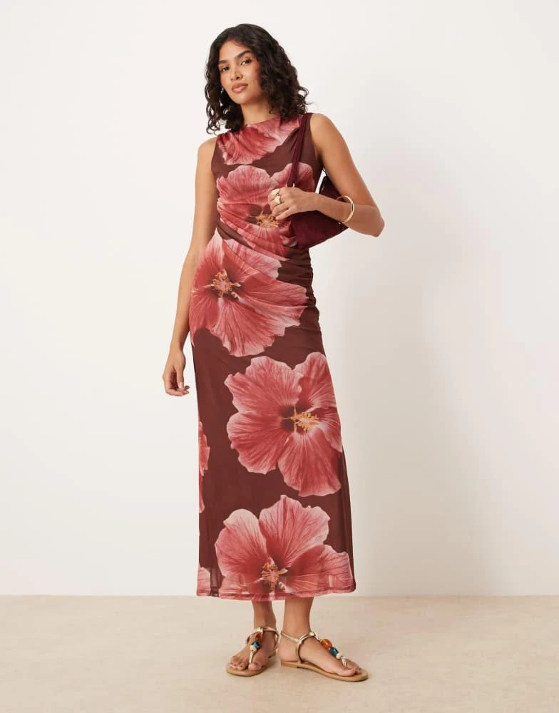 asos pink floral midi dress ASOS Design - Slip Midi Dress - Women - Polyester - 2 US