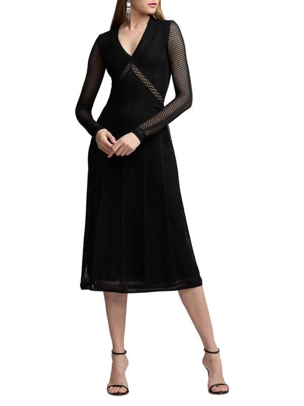 Ralph Lauren Geometric Engineered Silk Midi-Dress 4