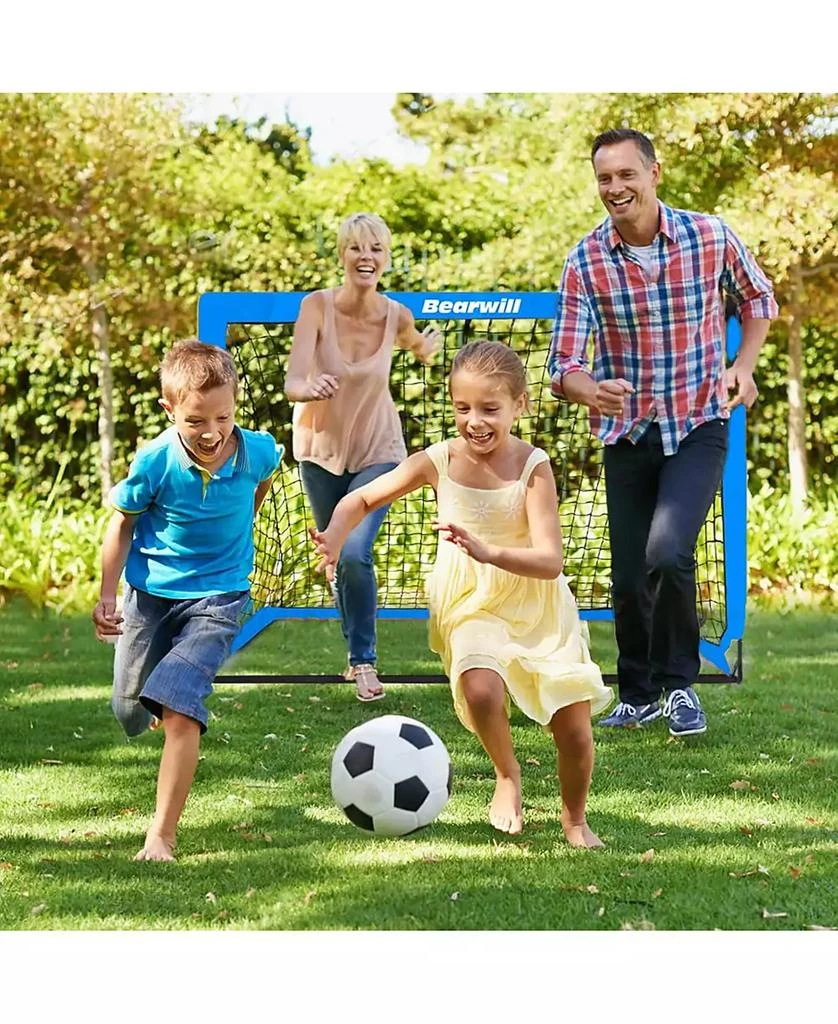 Bearwill Kids Soccer Goal Set of 2, 4x3FT Pop Up Backyard Goals with Training Kit - Includes Ball, Cones, Ladder 
Targets 8