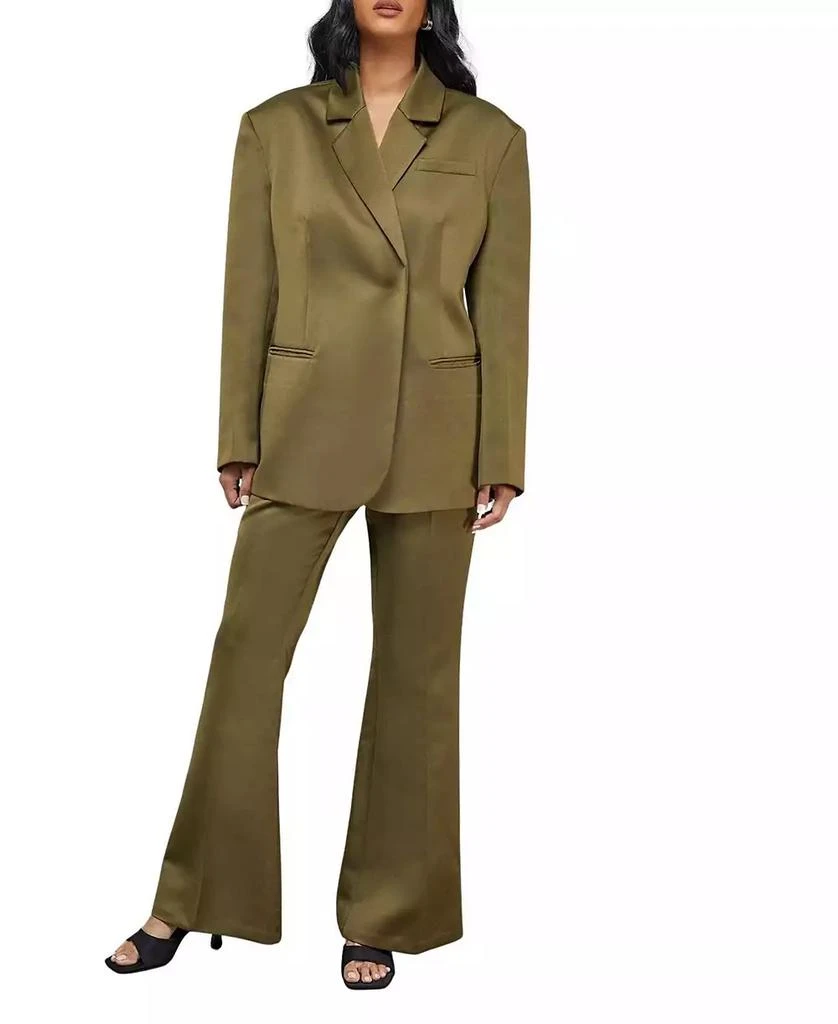 Warehouse Women's Premium Satin Oversized Blazer 7