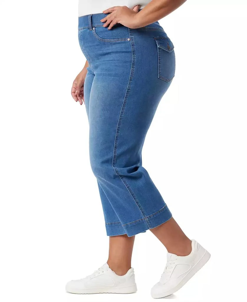 Gloria Vanderbilt Plus Size Shape Effect  Pull-On Wide-Leg Jeans 3