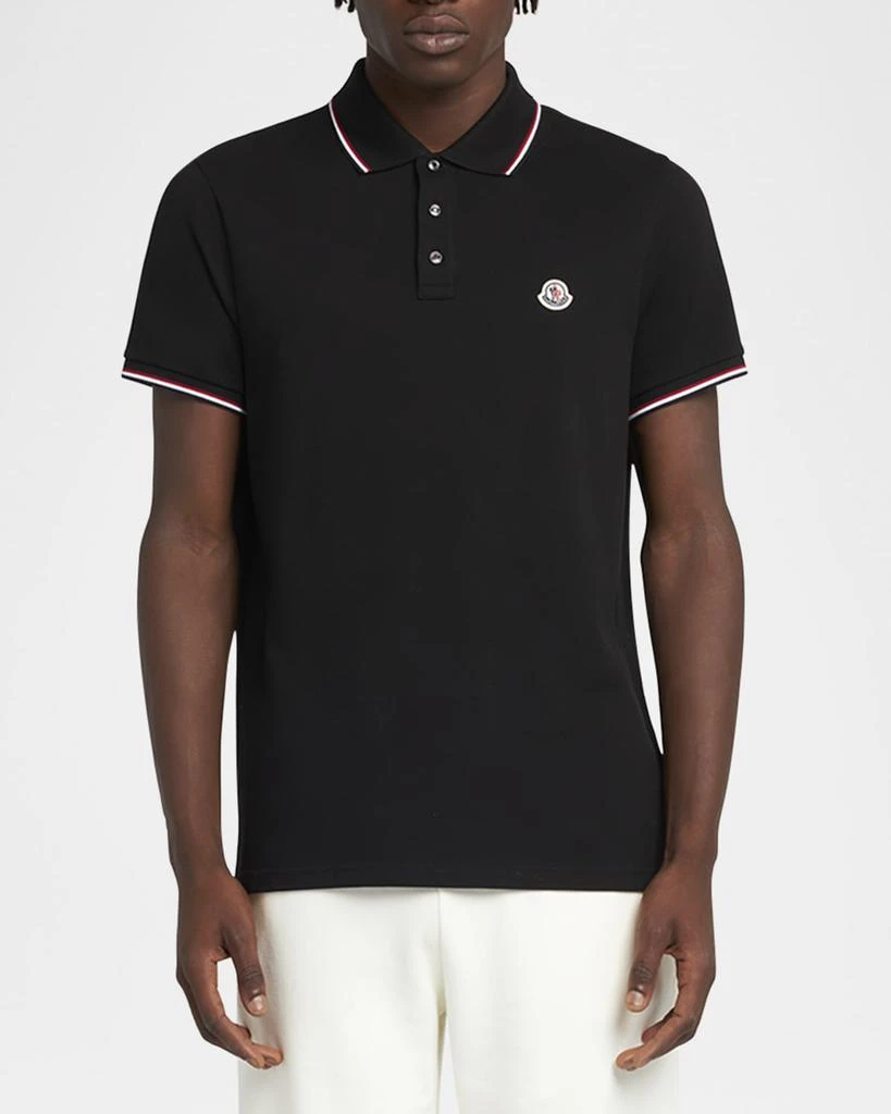 Moncler Men's Striped-Trim Polo Shirt 2