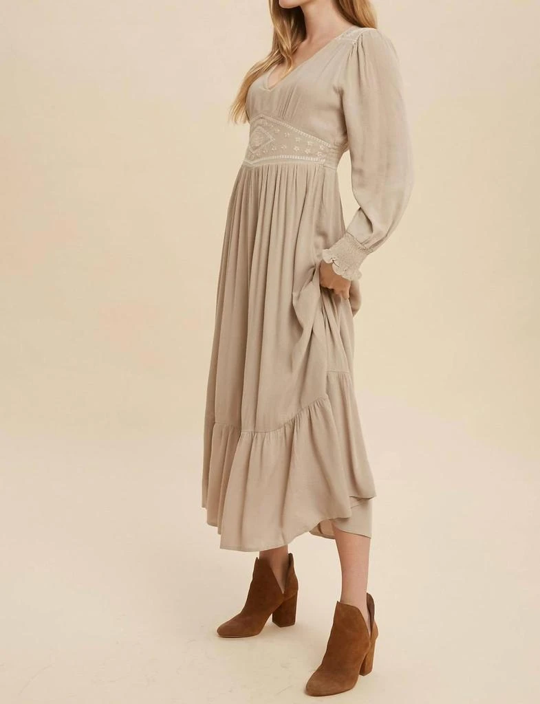 Shop Laura Embroidered Maxi Dress In Taupe on Sale at BeyondStyle  Get 31%  Off Laura Embroidered Maxi Dress In Taupe with Limited-Time Flash Deals,  Exclusive Discounts, and Special Offers. Enjoy Unbeatable