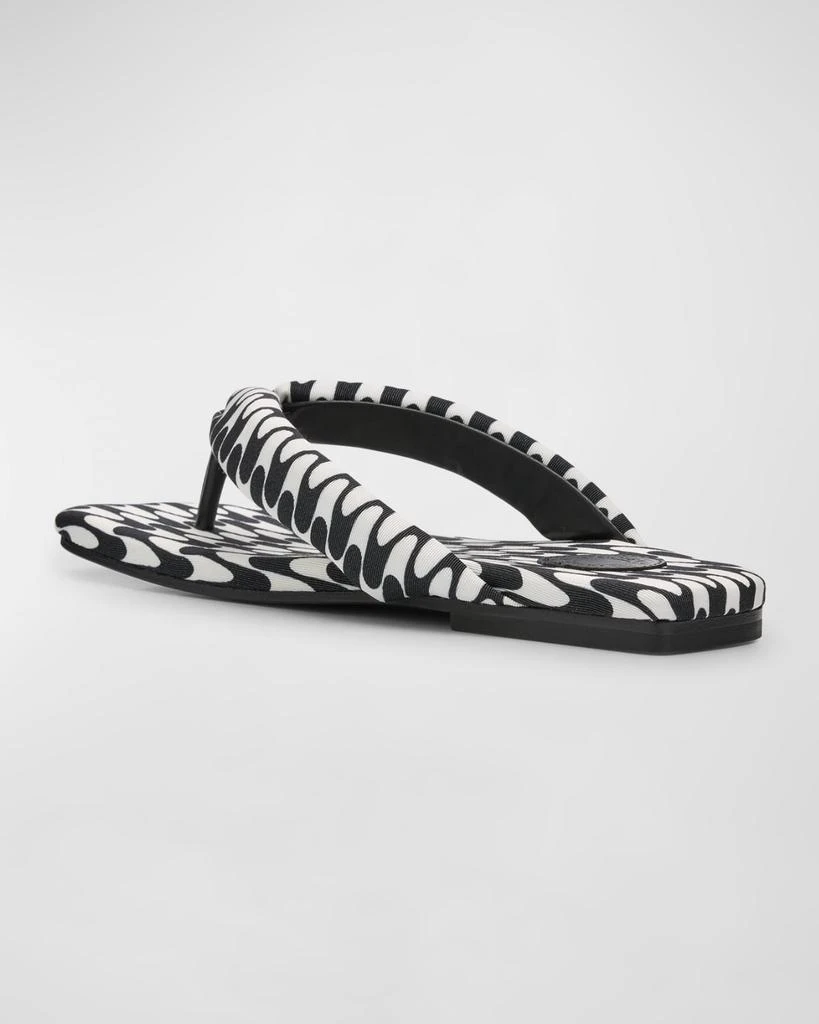 Dries Van Noten Check Cotton Thong Sandals 3