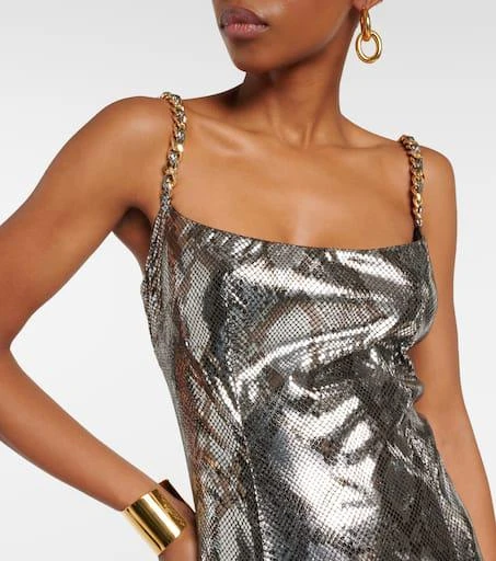 Balmain Chain-detail snake-print gown 4