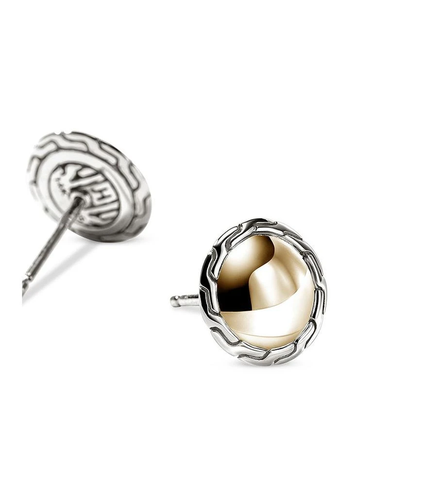 John Hardy 14K Yellow Gold & Sterling Silver JH Essentials Stud Earrings 5