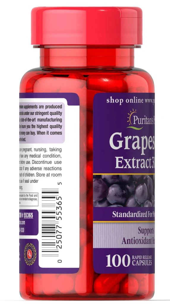 Puritan's Pride Grapeseed Extract 300 mg 100 Capsules 4