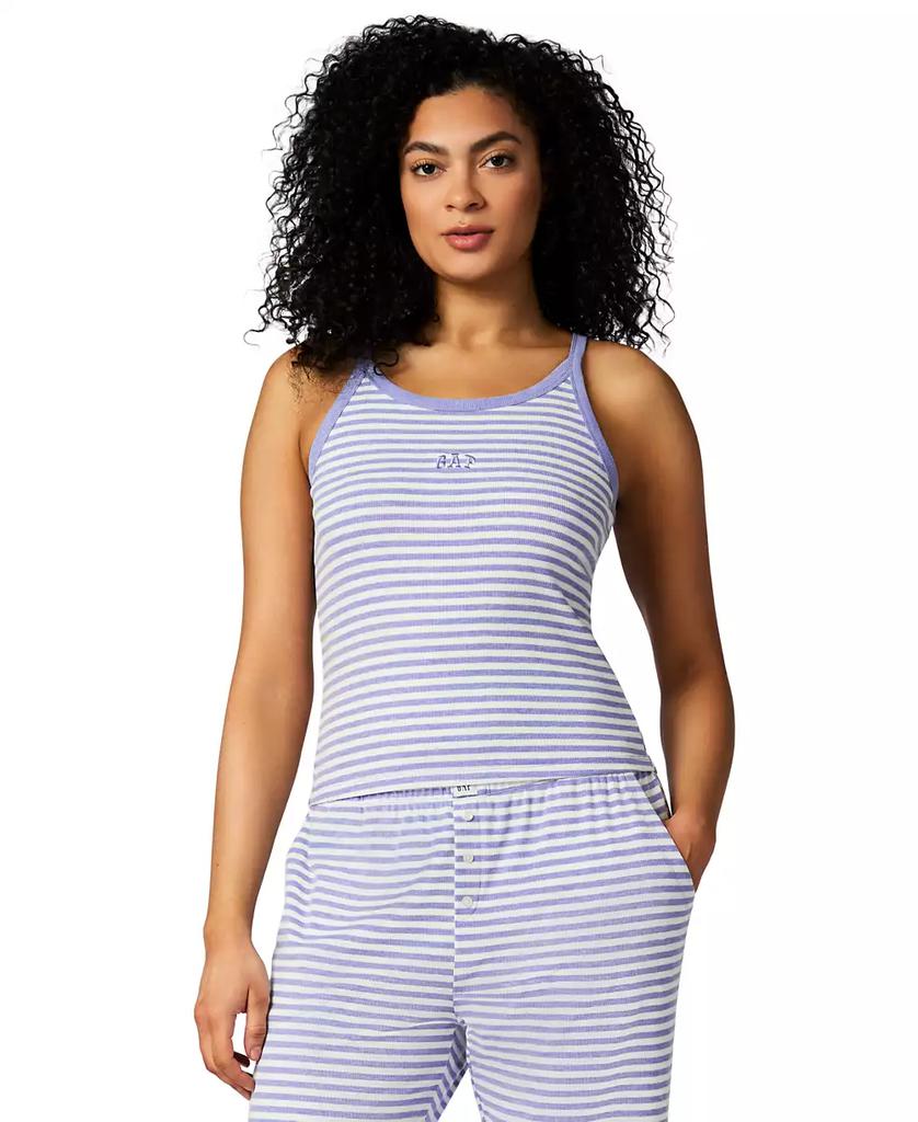 GAP Women's Striped Halter-Neck Sleeveless Pajama Top