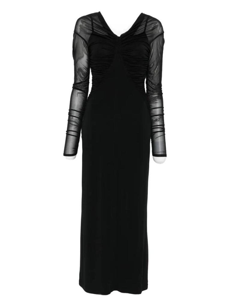 SPORTMAX EMPOLIラインストーンドレス Sleeveless dress with rhinestones, black | Sportmax