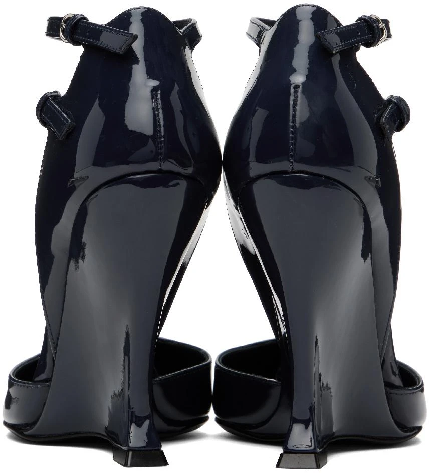 Salvatore Ferragamo Navy Vidya Heels 2