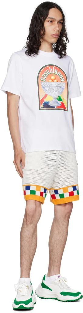 Casablanca White 'Terrain D'Orange' T-Shirt 4