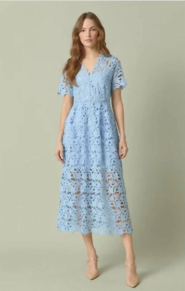 Endless Rose Endless Rose - All Over Lace Short Sleeve Midi Dress 3