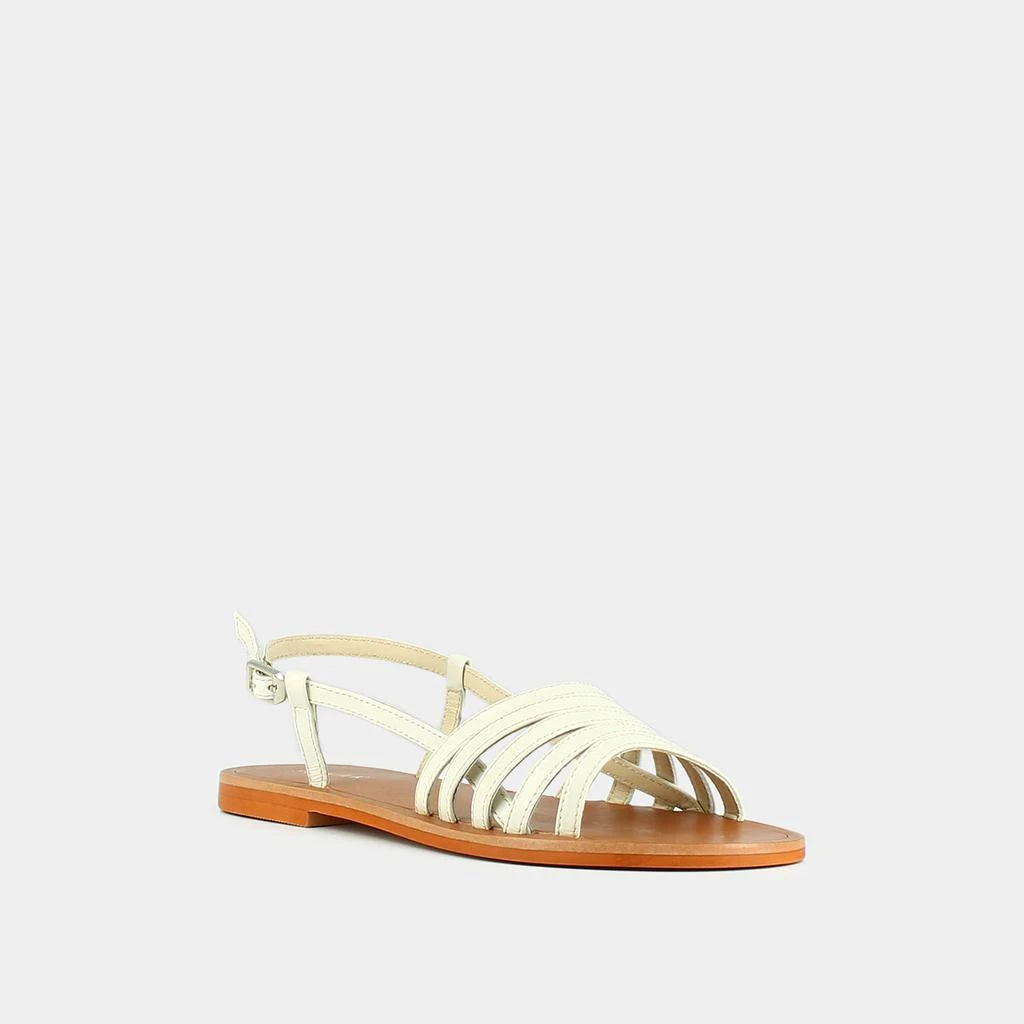 JONAK Jonak - Plagettes Wroom Cuir Vernis - Ecru 2