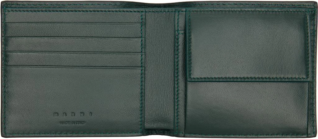 Marni Black Contrast Stitching Leather Bifold Wallet 3