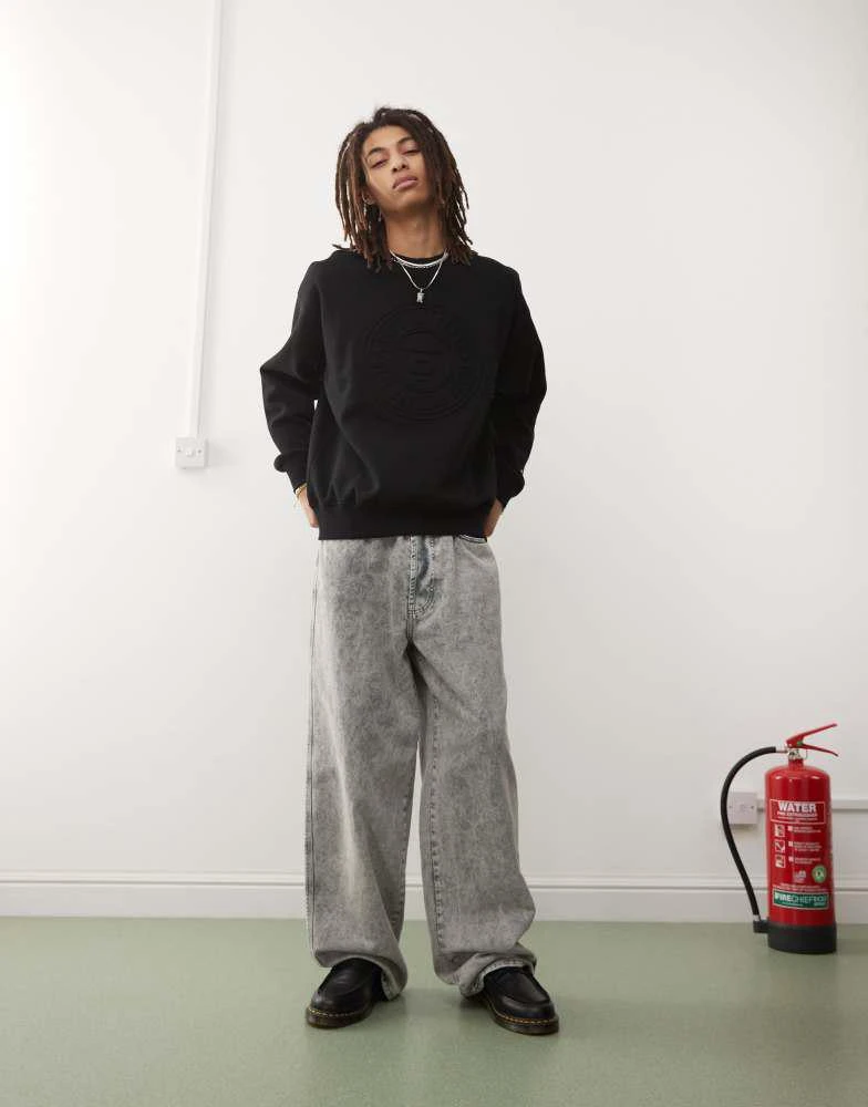 AAPE Aape By A Bathing Ape embossed logo sweatshirt in black 2