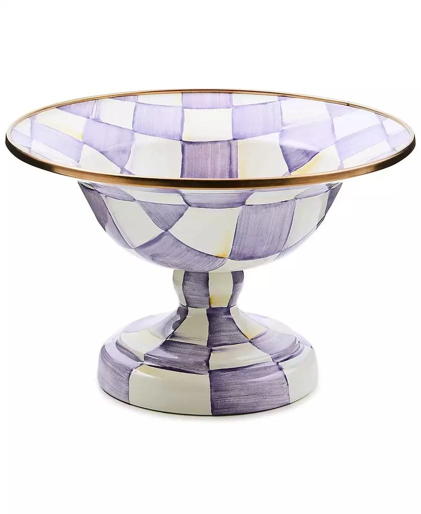 MacKenzie-Childs Violet Check Small Compote
