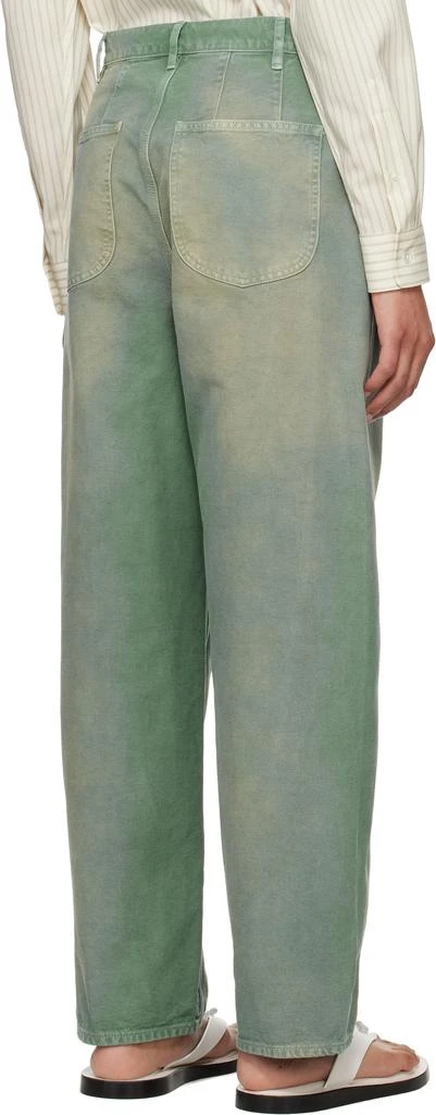 AURALEE Green Organic Cotton Duck Trousers 3