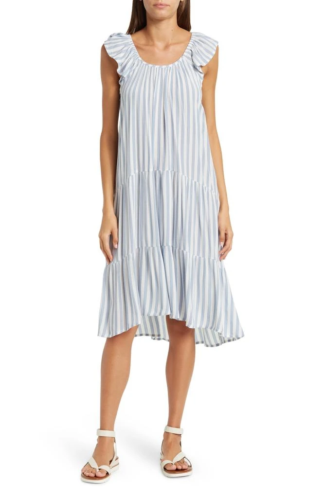BOHO ME Stripe Tiered Cover-Up Dress 1