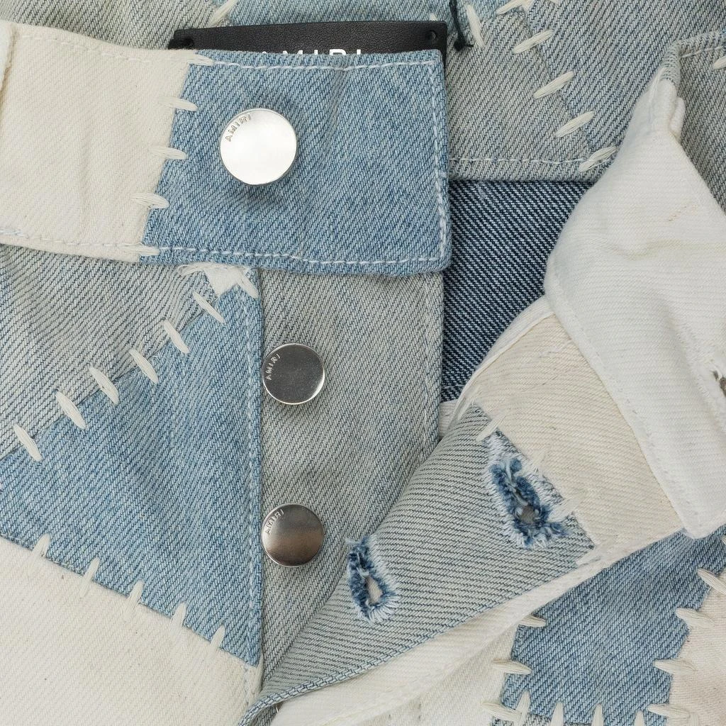 AMIRI PATCHWORK FLARE ALABASTER JEANS 2