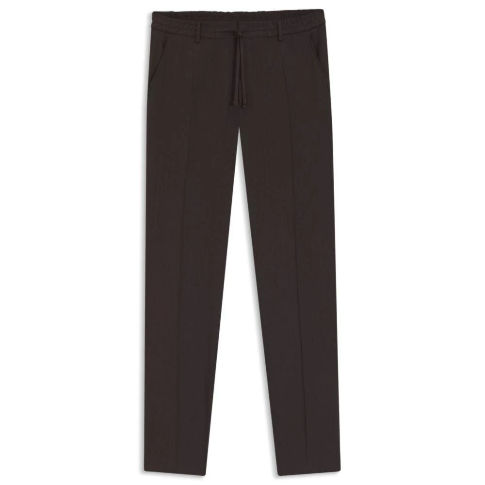 Hugo Boss Tapered-fit trousers in a linen blend