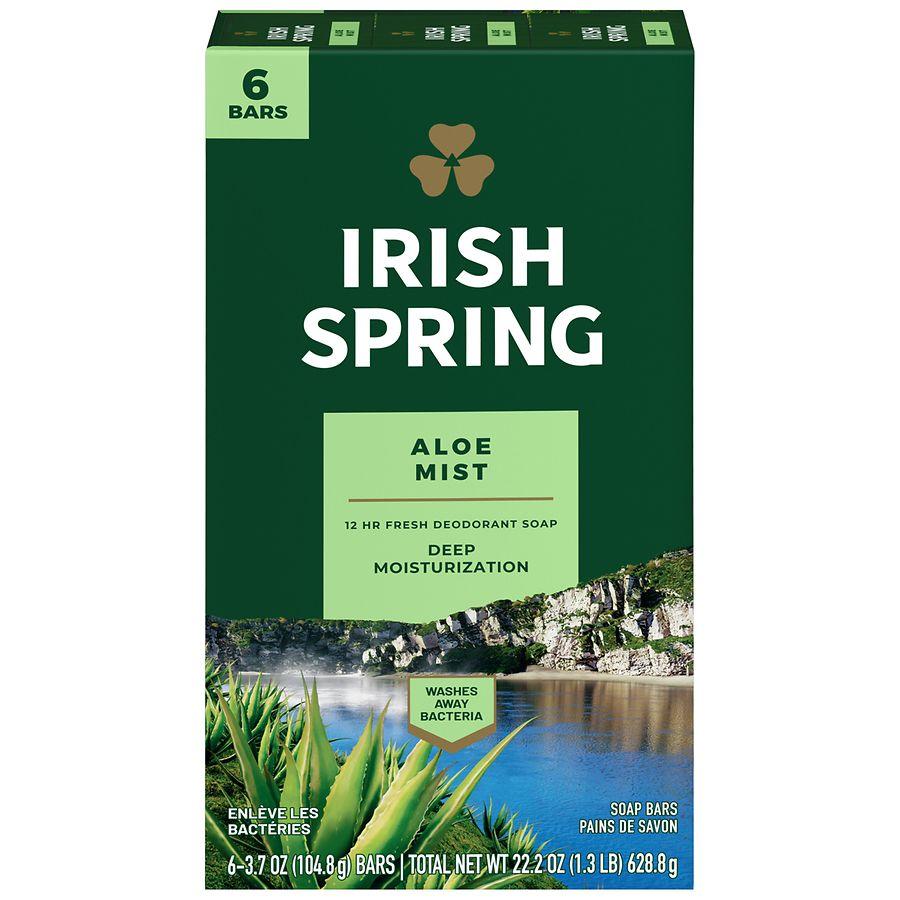 Irish Spring Deodorant Bar Soap for Men Aloe Mist