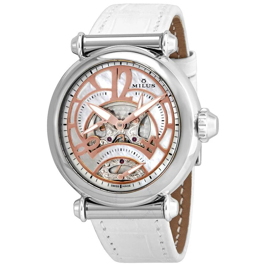 Milus Merea Mother of Pearl Dial Automatic Tri-Retrograde Ladies Watch MER300 1