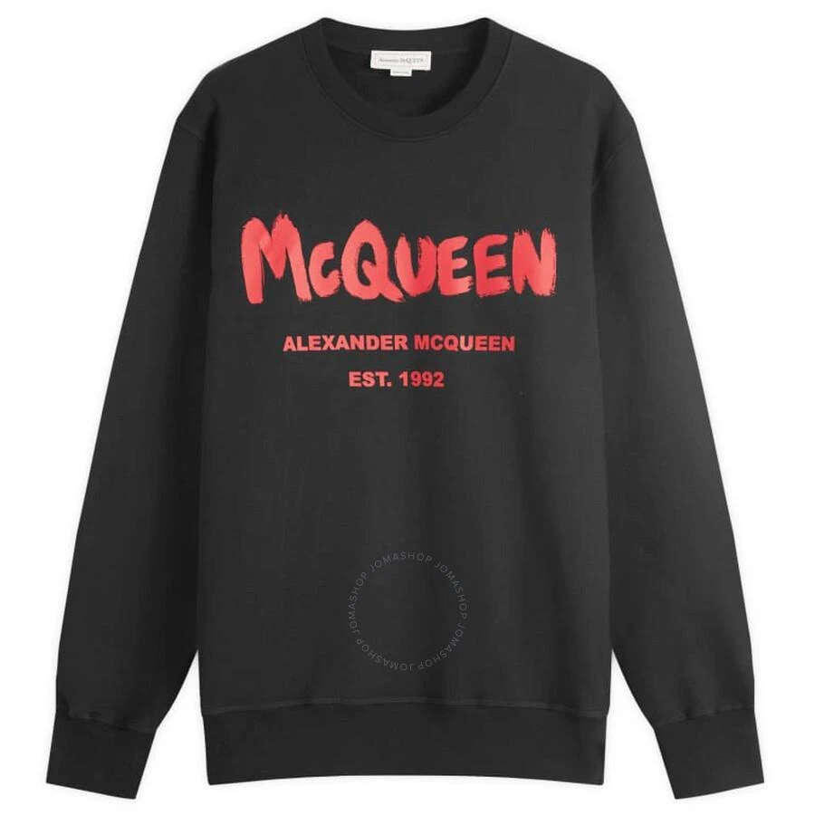 Alexander McQueen Men's Graffiti Logo Crewneck Sweatshirt 1