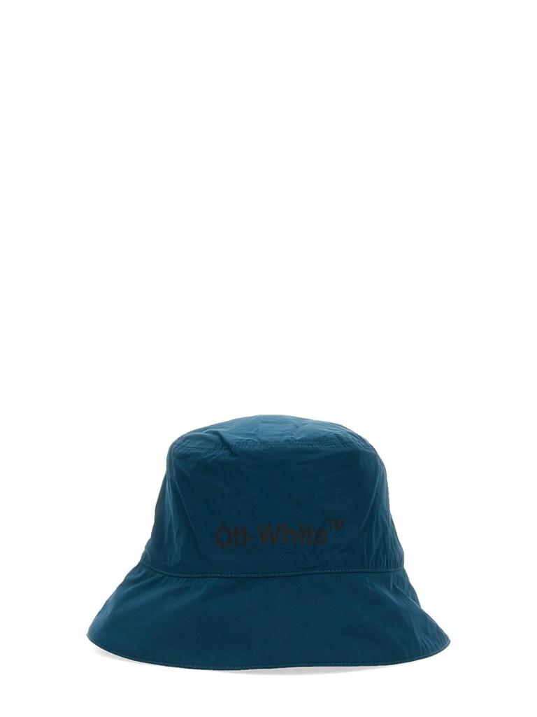 【関税＆送料込み】Off-White Bookish Denim Bucket Hat Off-White Bookish Logo Denim Bucket Hat | Neiman Marcus