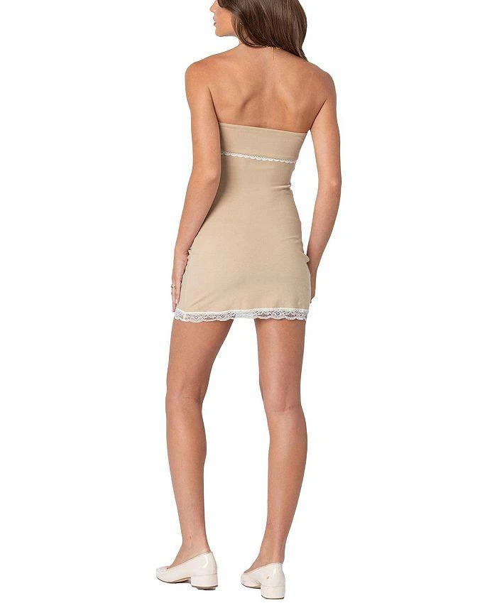 Edikted Miri Lace Trim Mini Dress 3