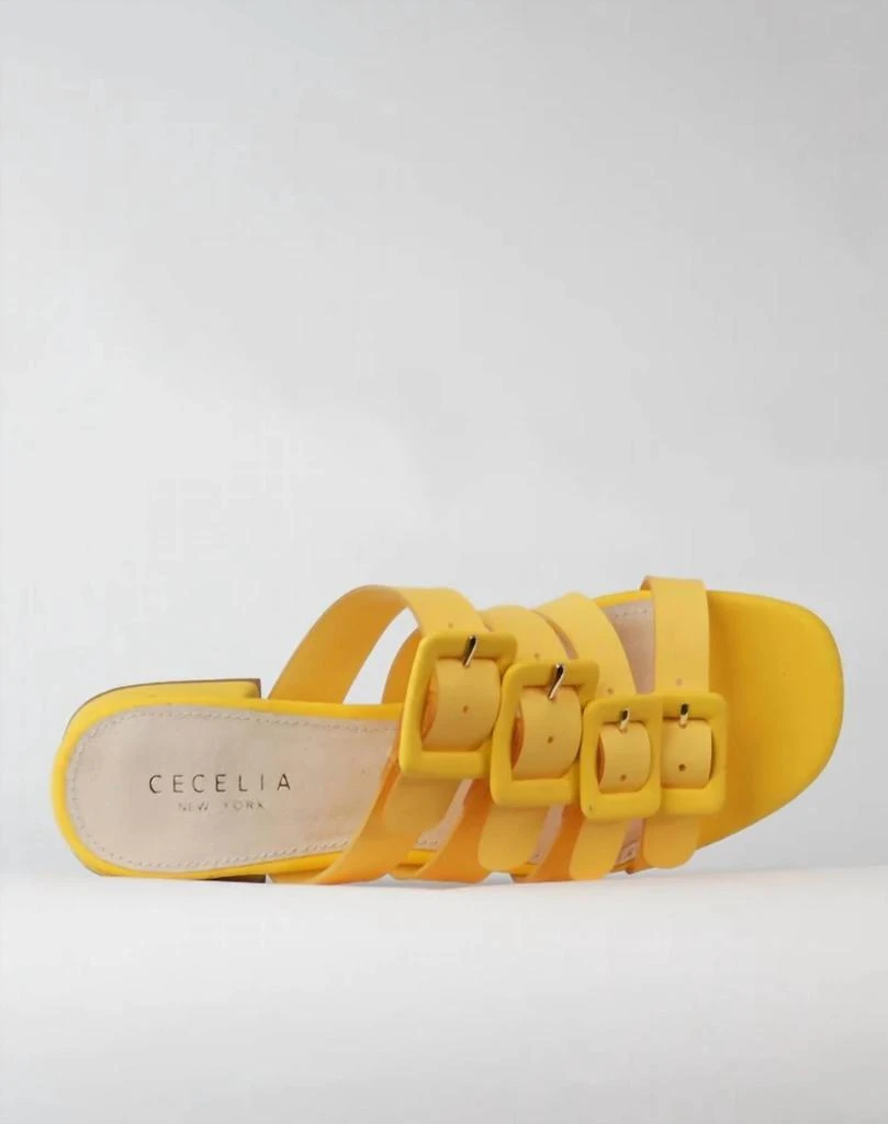 Cecelia New York Lexington Slide Sandal In Yellow 1
