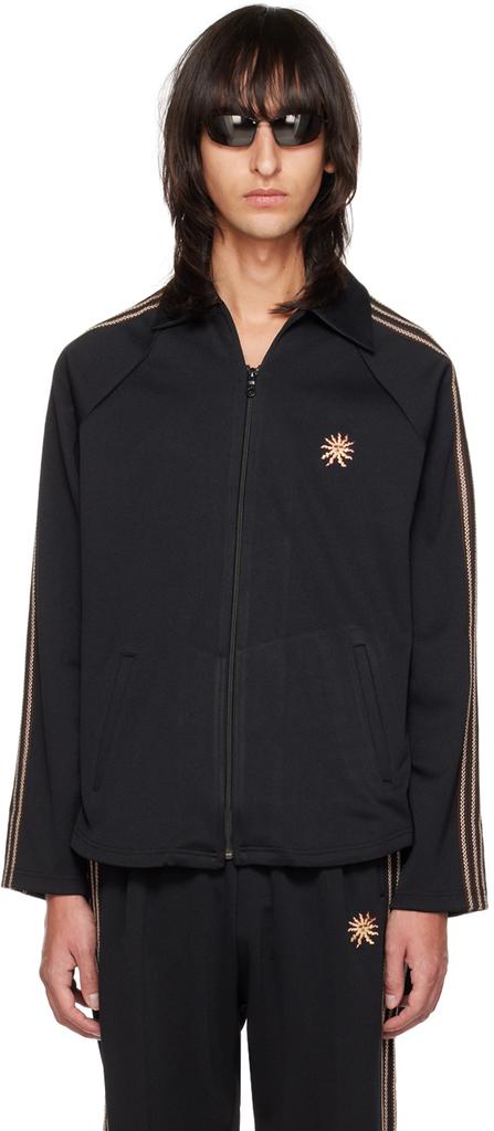JieDa Black 5 Stripe Track Jacket