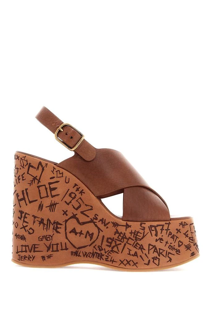 Chloé maxime wedge sandals with platform 1