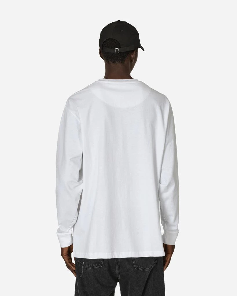 BEN DAVIS Heavy Duty Classic Label Pocket Longsleeve T-Shirt White 3
