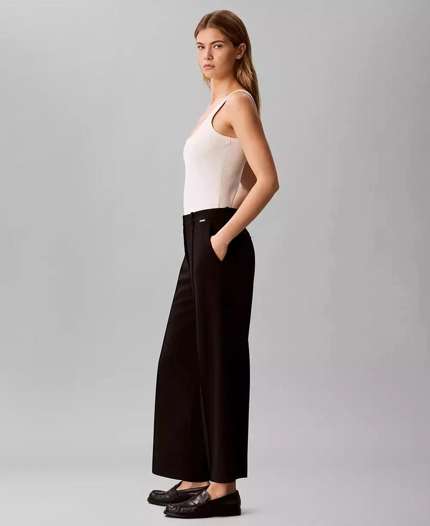 Calvin Klein Women
s High Rise Cropped Wide Leg Pants 3