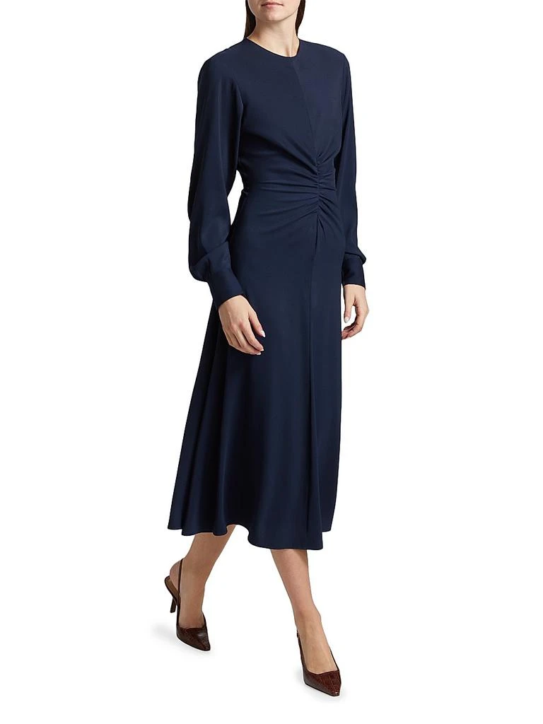 PRABAL GURUNG Ruched Long-Sleeve Midi-Dress 2