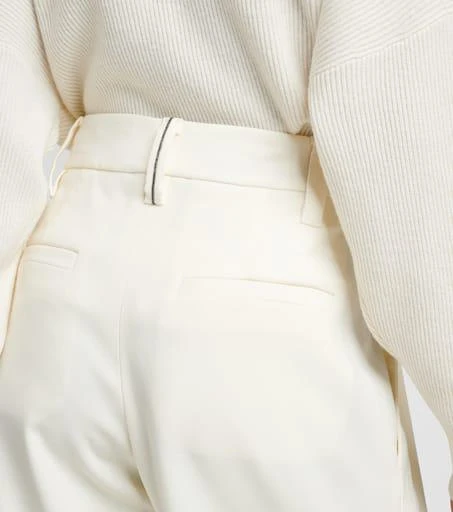 Brunello Cucinelli High-rise gabardine wide-leg pants 6