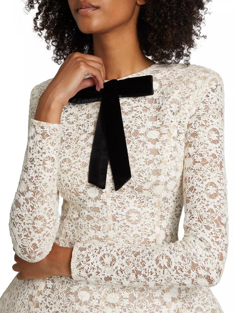 BRONX AND BANCO Courtney Blanc Lace Bow Minidress 6