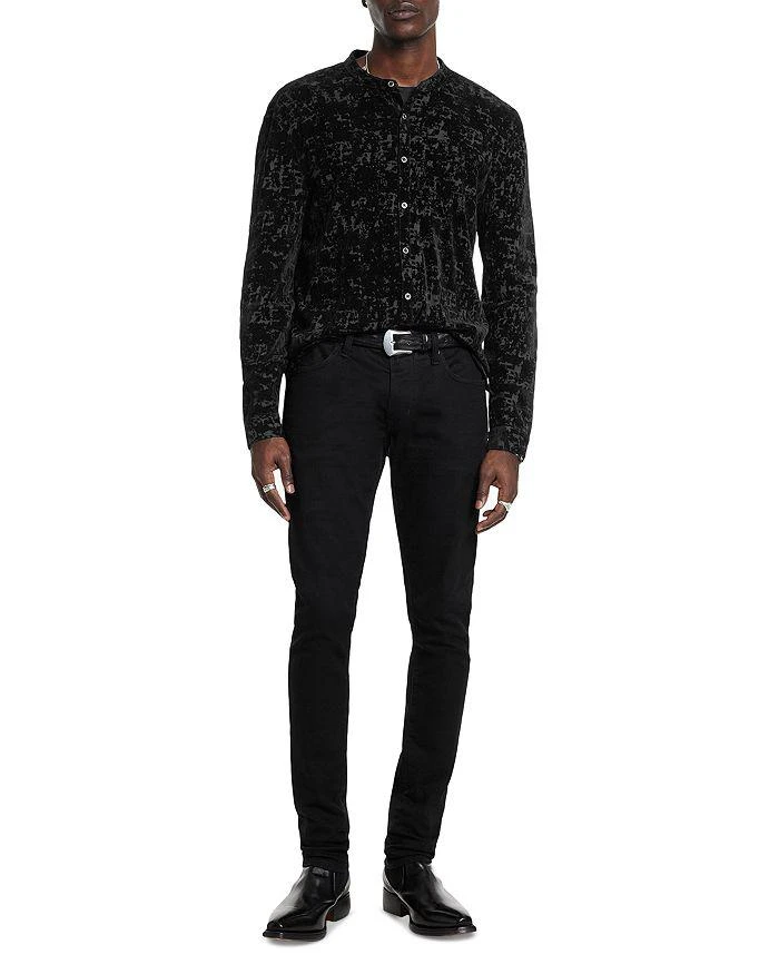 John Varvatos Valencia Regular Fit Velour Burnout Shirt 2
