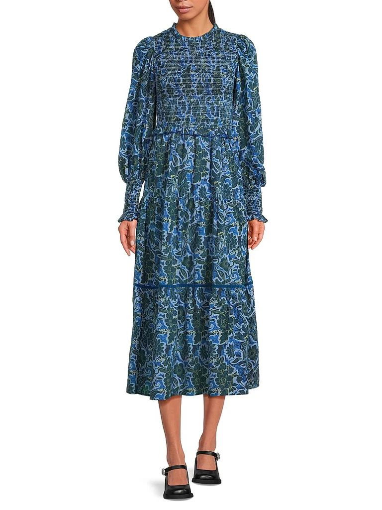 Ro's Garden Ivy Cotton Midi-Dress 2