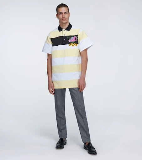 Prada Camera printed striped polo shirt 2