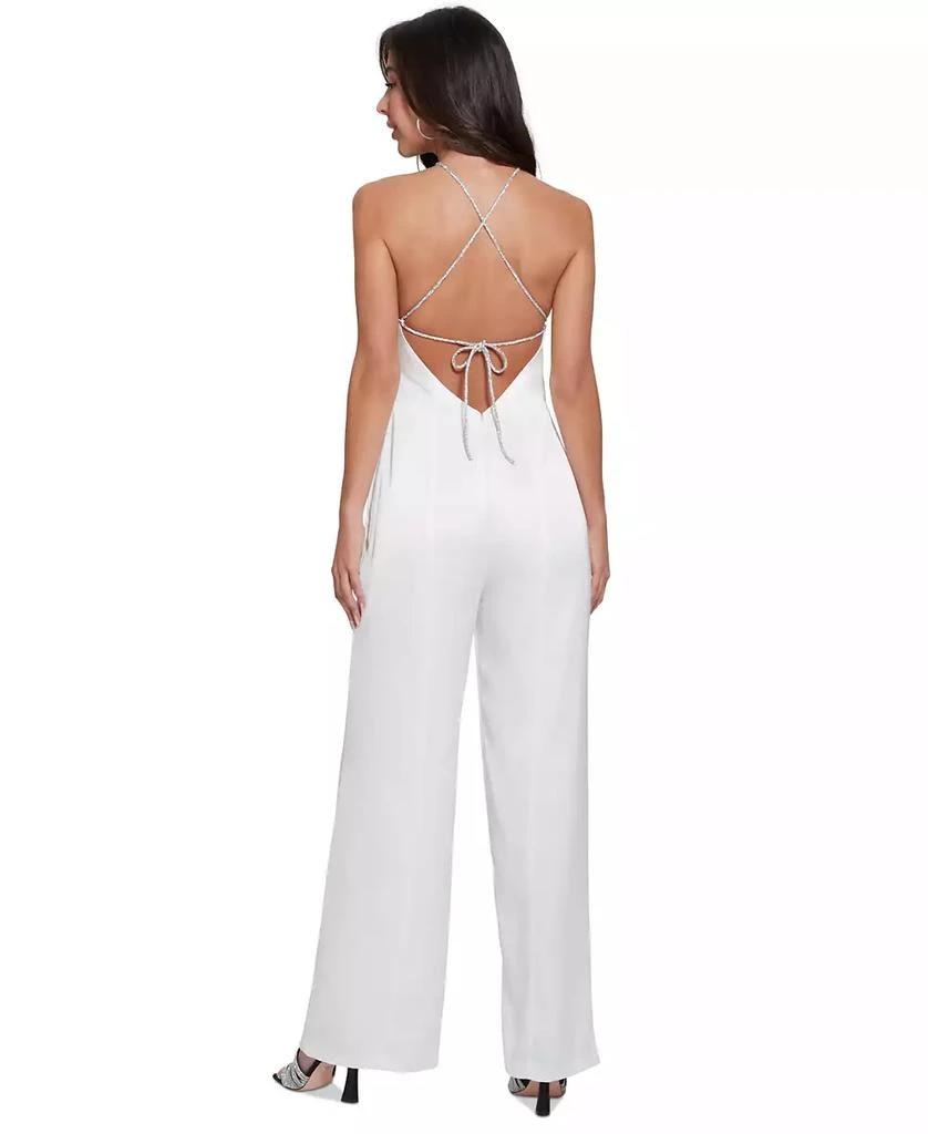 GUESS Women's Kandi Crystal-Strap Sleeveless Jumpsuit 2