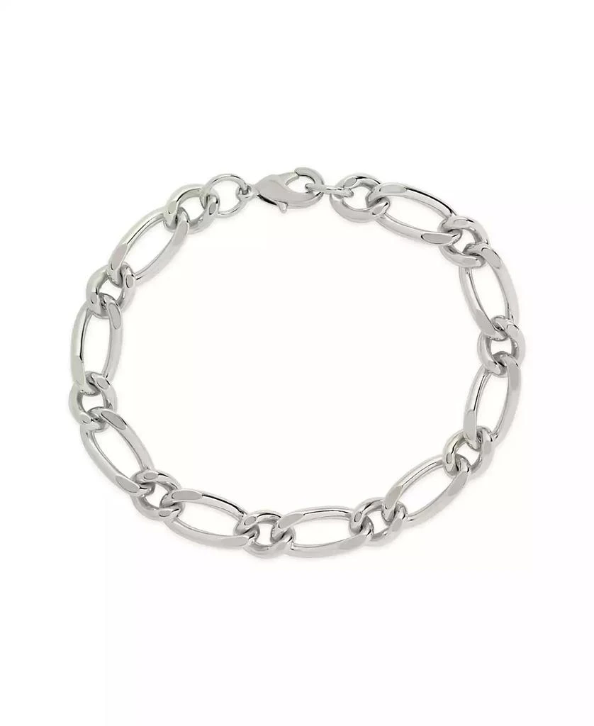 Sterling Forever 14K Gold Plated or Rhodium Plated Amoura Link Bracelet