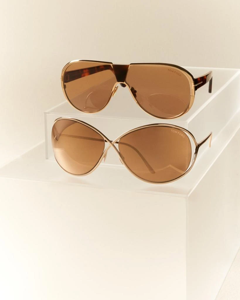 Tom Ford Men's Vicenzo Metal and Acetate Aviator Sunglasses 5