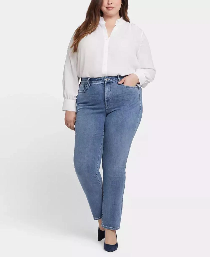 NYDJ Plus Size High Rise Marilyn Straight Jeans 1