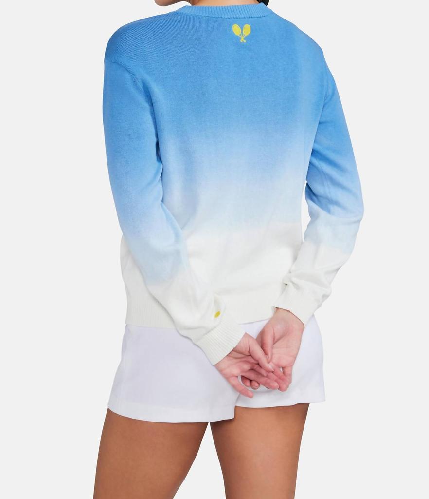 Wildfox Tennis & Tonic Barrett Sweater In Chambray Dip Dye