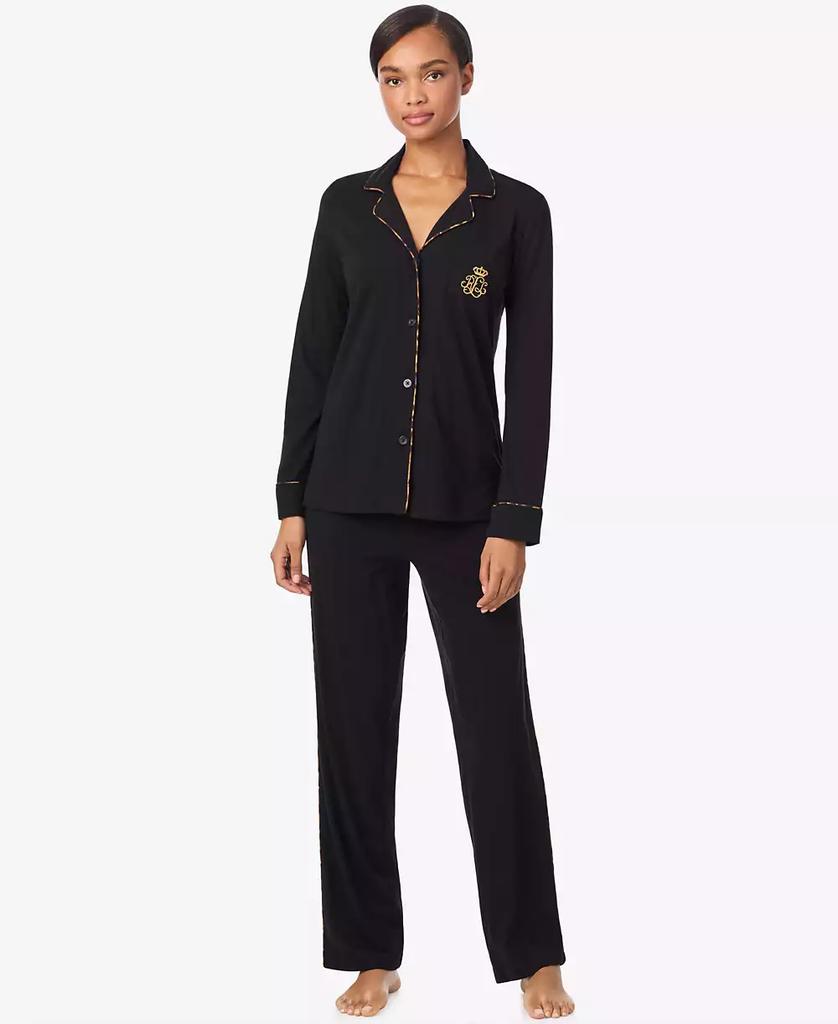 Ralph Lauren Women
s Long Sleeves Notch Collar Pajama Set
