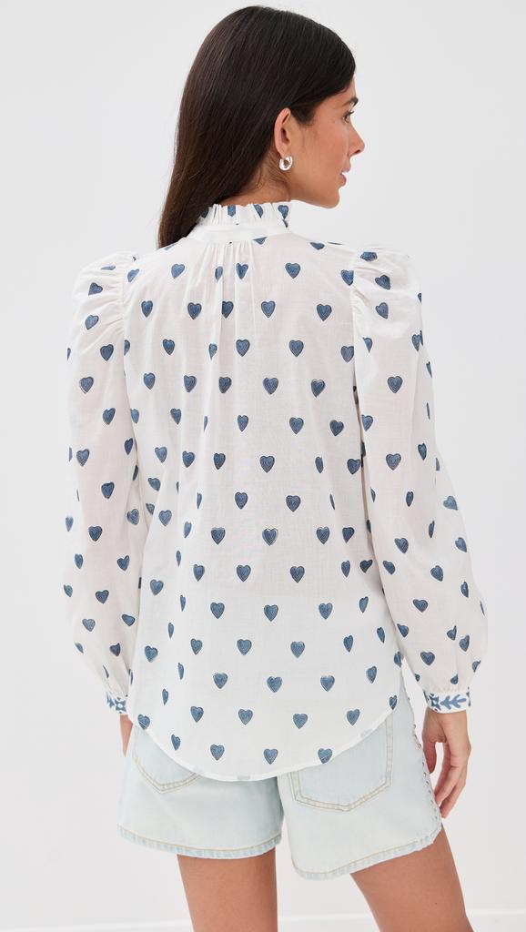 Alix of Bohemia Annabel Indigo Heart Shirt