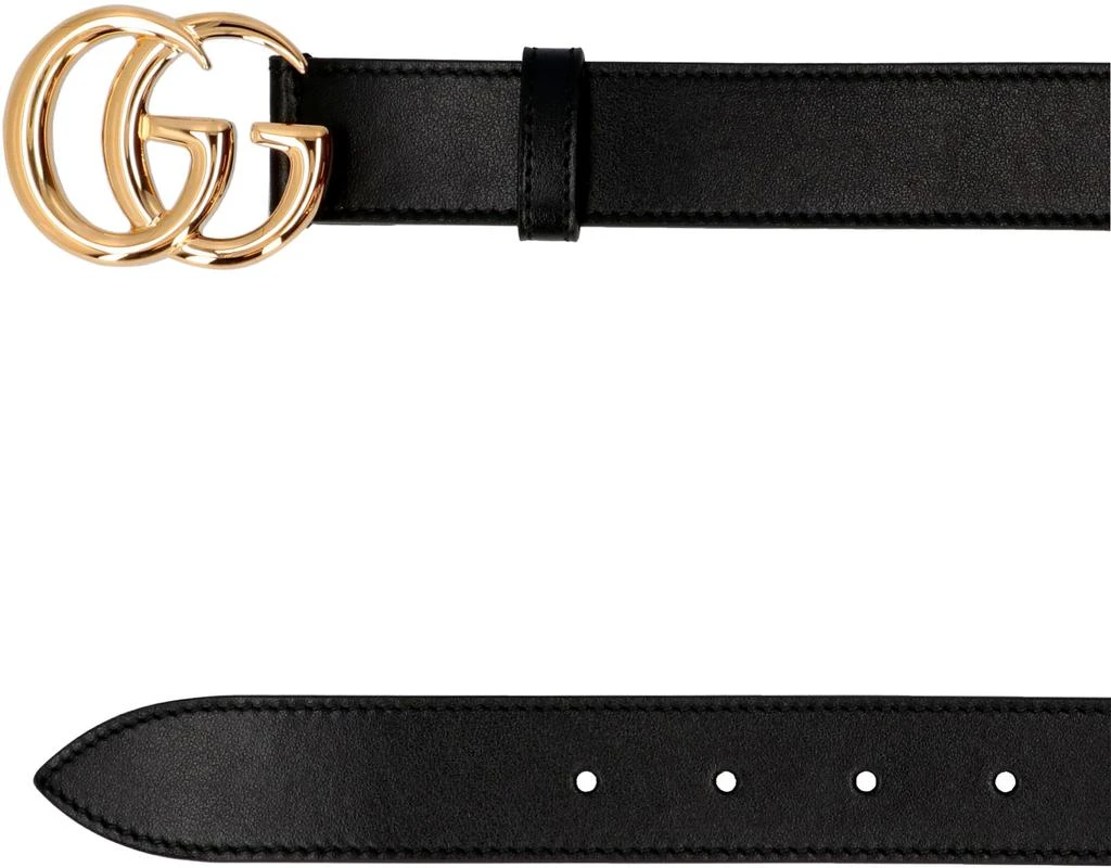 Gucci BLACK BELT WITH DOUBLE GG BUCKLE 3
